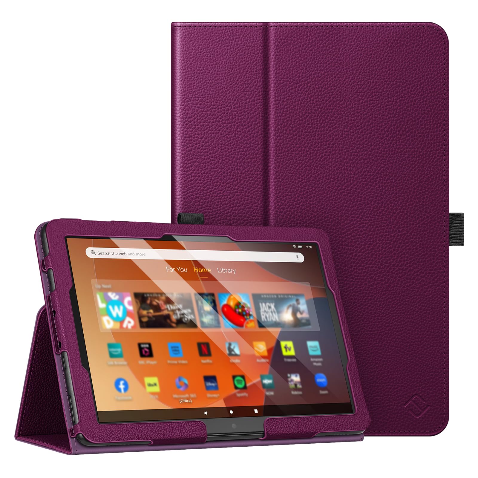 Fintie Hülle kompatibel mit Das Neue Fire HD 10 & Fire HD 10 Plus (nur für Tablets der 11. Generation, 2021) - Folio Kunstleder Schutzhülle mit Auto Wake/Sleep Ständerfunktion, (Lila)