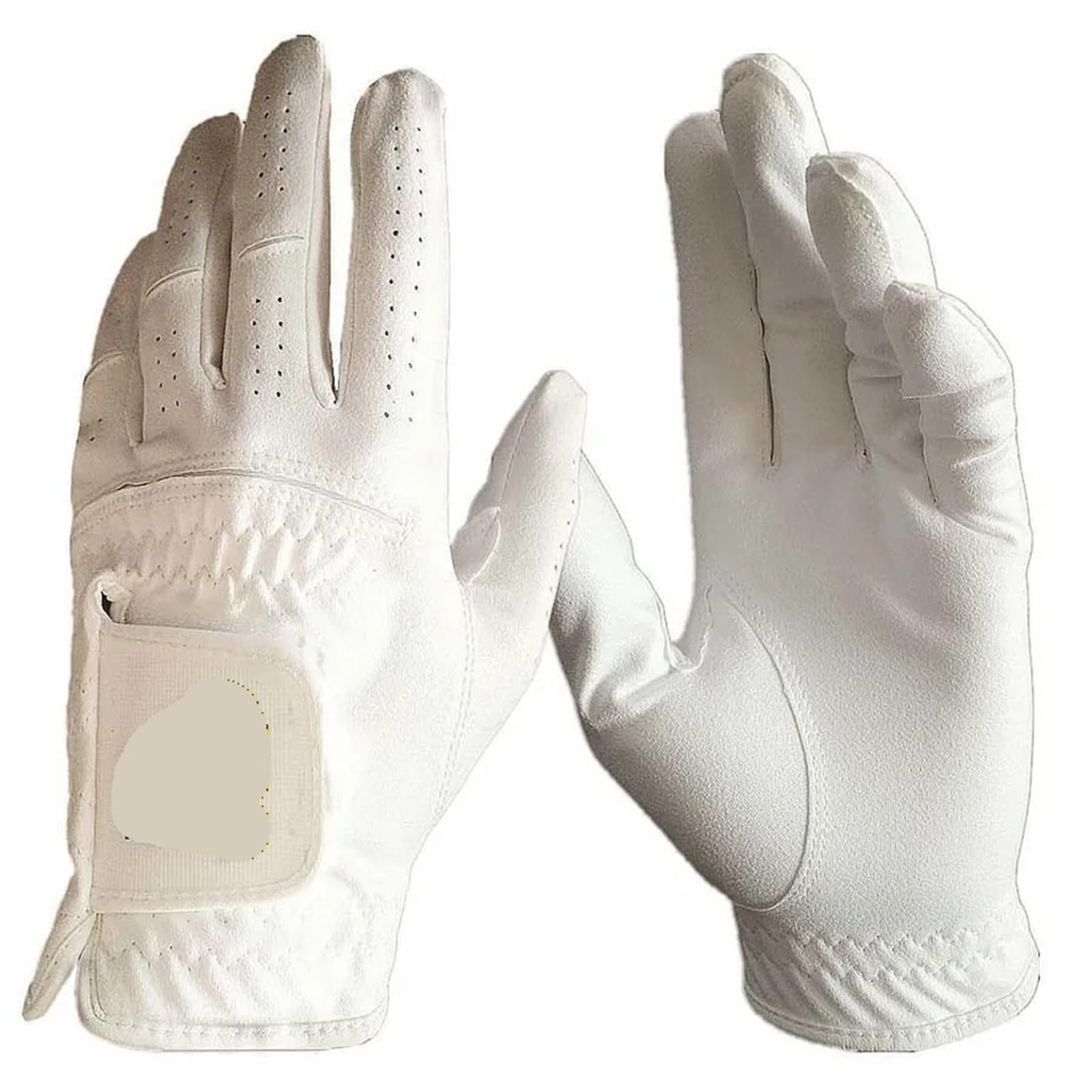 Générique Compatible avec 3 Gants de Golf Rain Grip for Hommes, Noir et Blanc, Main Gauche, Tous Temps, adaptés au Golfeur droitier