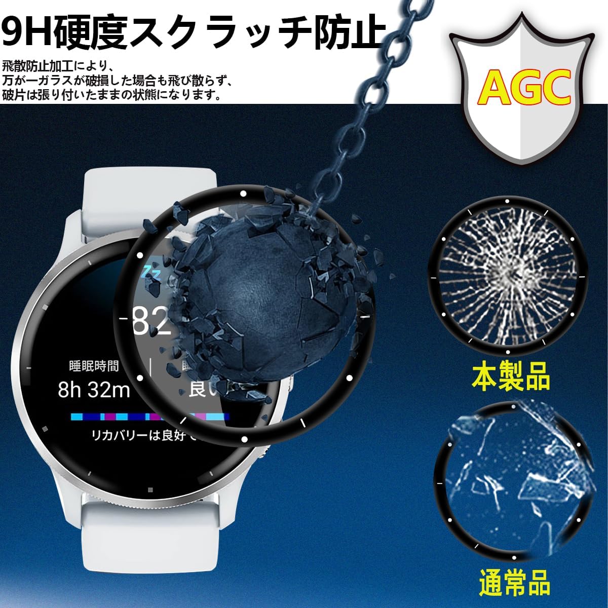 Amazon | 対応 GARMIN Venu 3 フィルム 3枚セット PET複合材 全面保護 