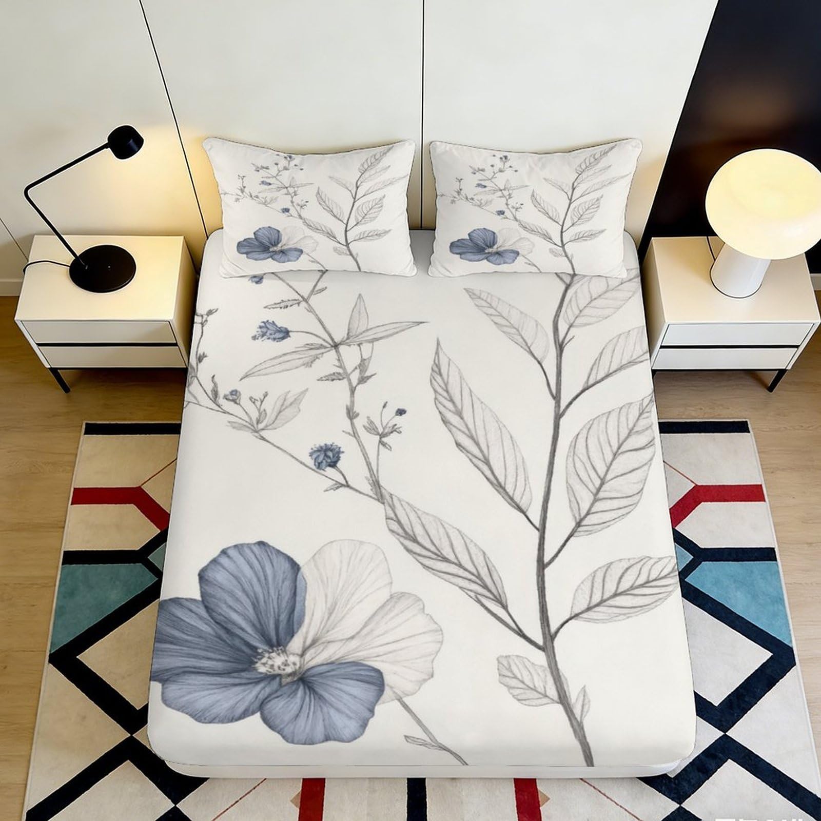 3D Printed Adventure Landscape Fitted Sheet Microfiber Non-Slip Deep Pocket Scenery Bedding Full Wrap Mattress Fitted Cover Washable 90x200x25cm