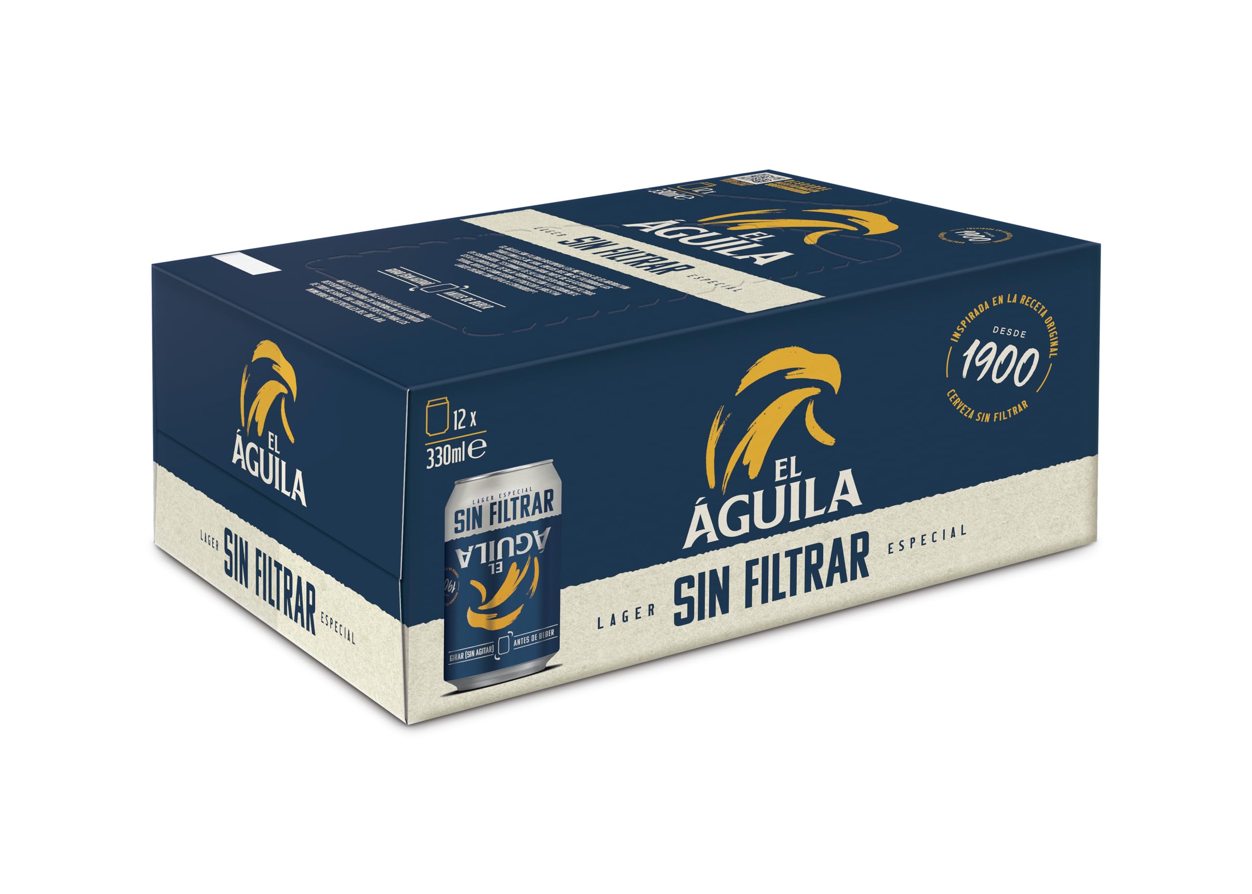 El Aguila Sin Filtrar Cerveza Lager Especial 12x33cl