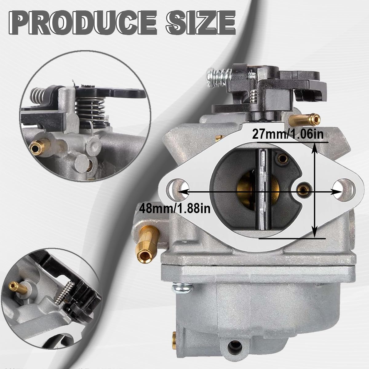 ZAMDOE 3R1032001 Carburateur Moteur Bateau pour Nissan pour Tohatsu pour Mercury Mariner 4 Temps 3.5HP 4HP 5HP 6HP MF3.5 MFS4 MFS5 NFS4 Moteurs Hors Bord Remplacer 803522T1 3AS032000 3R103200100