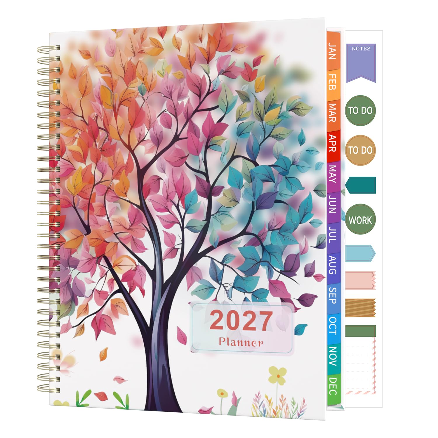 Sailingvan 2027 Appointment Book Hourly Planner, January 2027 to December 2027, Schedule Tree of Life Planner 15 Minute Increments with Colorful Tabs, Hourly Daily Weekly Monthly Agenda A4 (8.5 x 11")