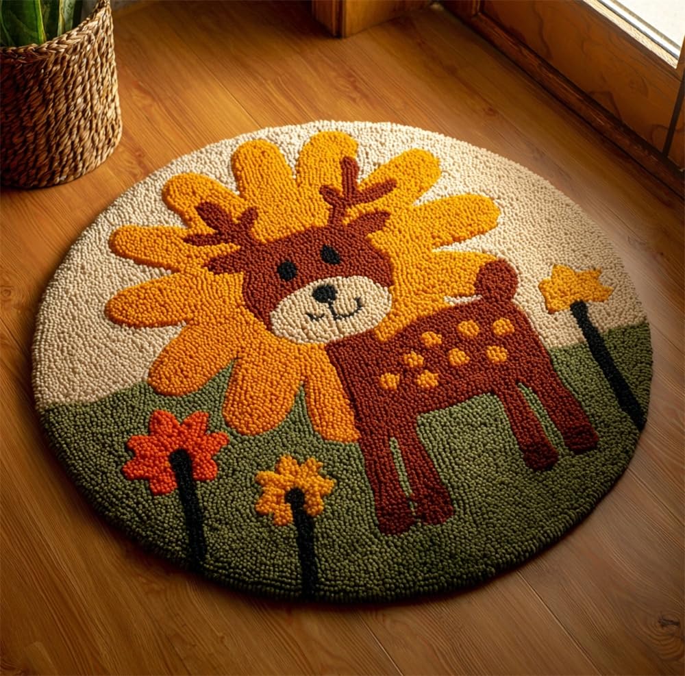 kitphoenix Latch Hook Kit for Beginnerssunflower and Deer