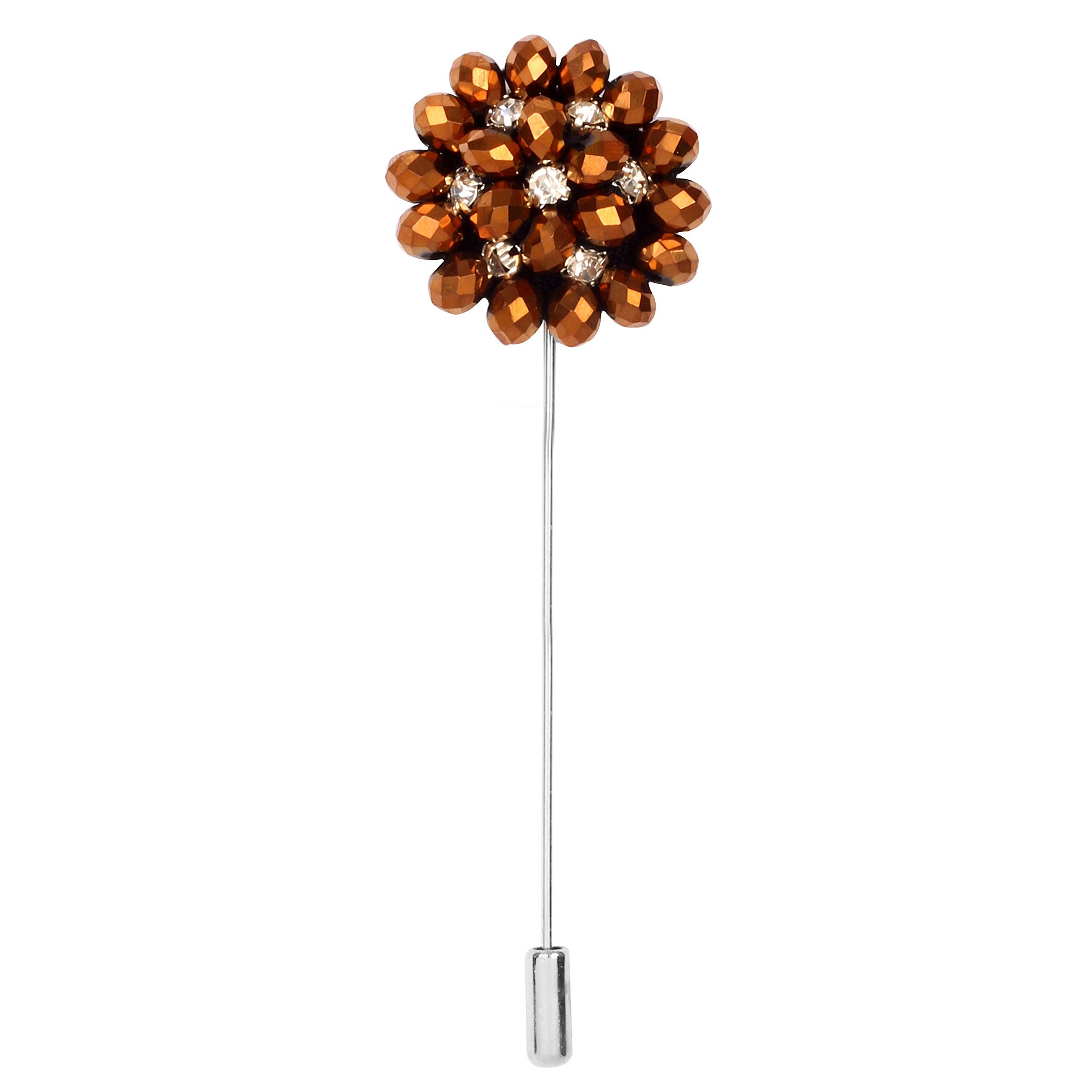 Peluche Stone Flower - Copper Colored Brooch/Lapel Pin for Men (B0786F8PDW) Amazon Price History, Amazon Price Tracker