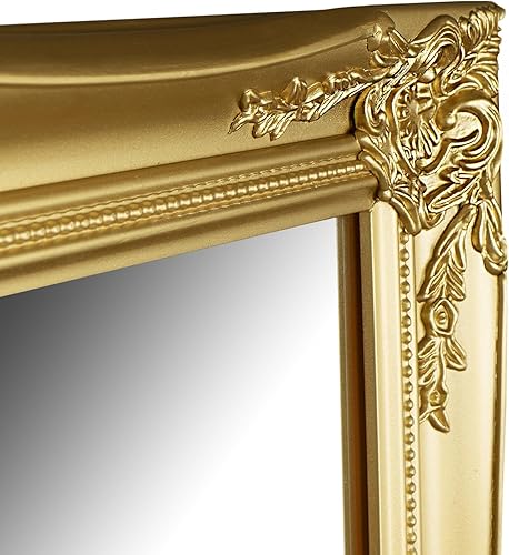 Miniatura 6 de H-A Espejo de pared rústico para baño, espejos dorados para decoración de pared, espejo ornamentado antiguo para sala de estar, dormitorio, pasillo,