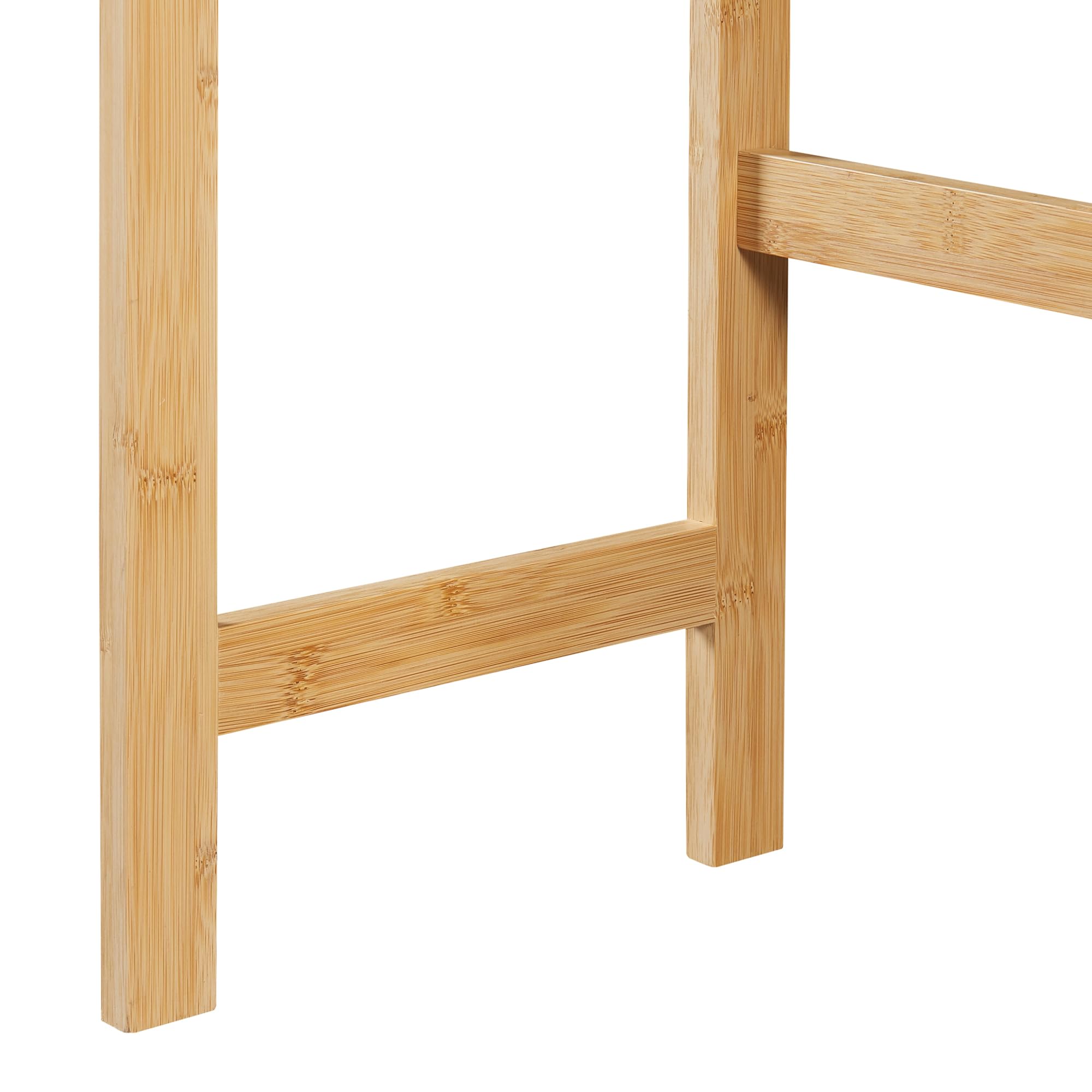 [en.casa] Armadietto sopra Gabinetto Sovrastruttura WC Mobile da sopra WC con Ripiano e Scomparto Chiuso con Ante a Listelli 158 x 60 x 26 cm bambù Naturale