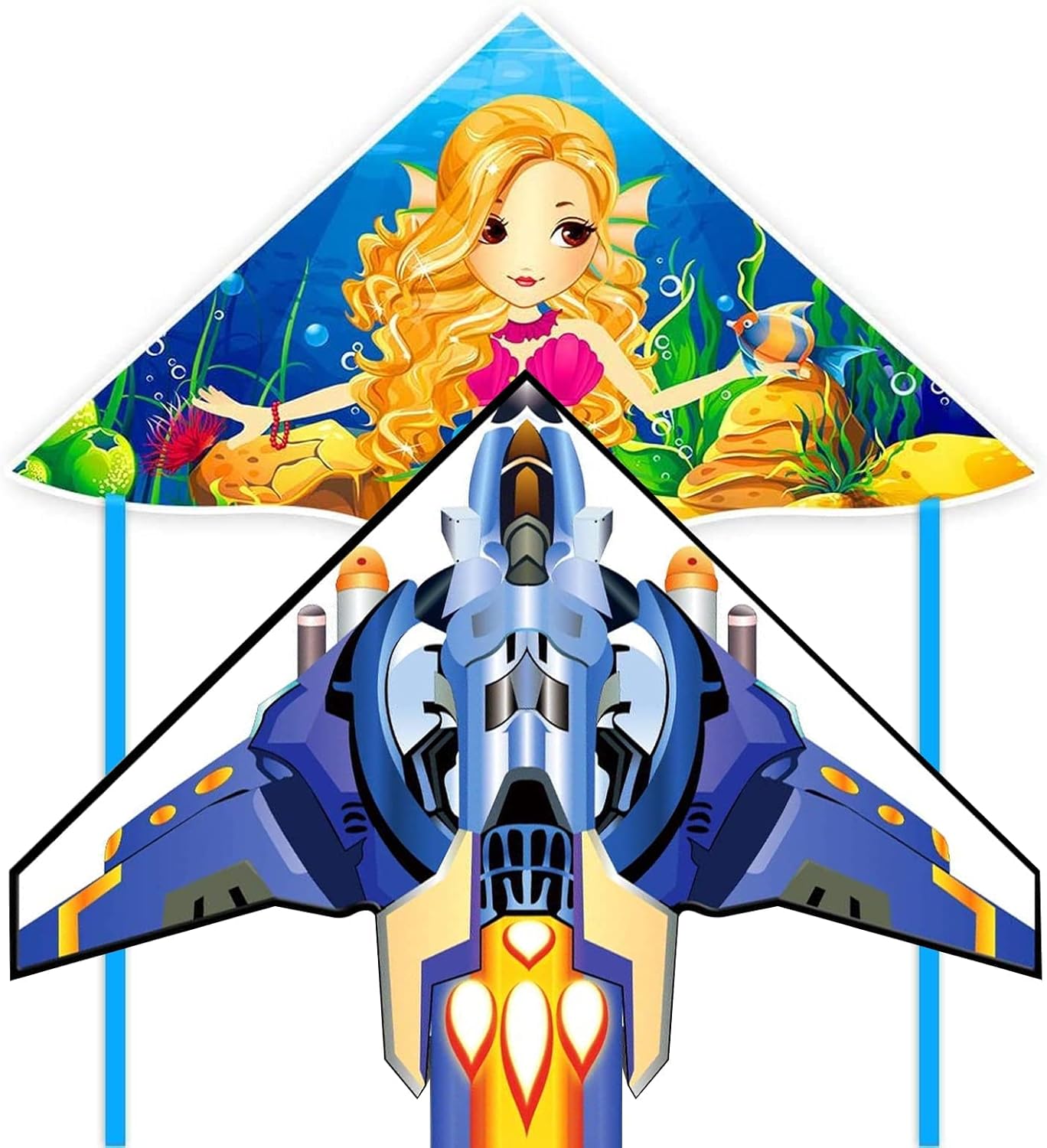 Mint's Colorful Life Mermaid Kite and Airplane Kite for Kids&Adults