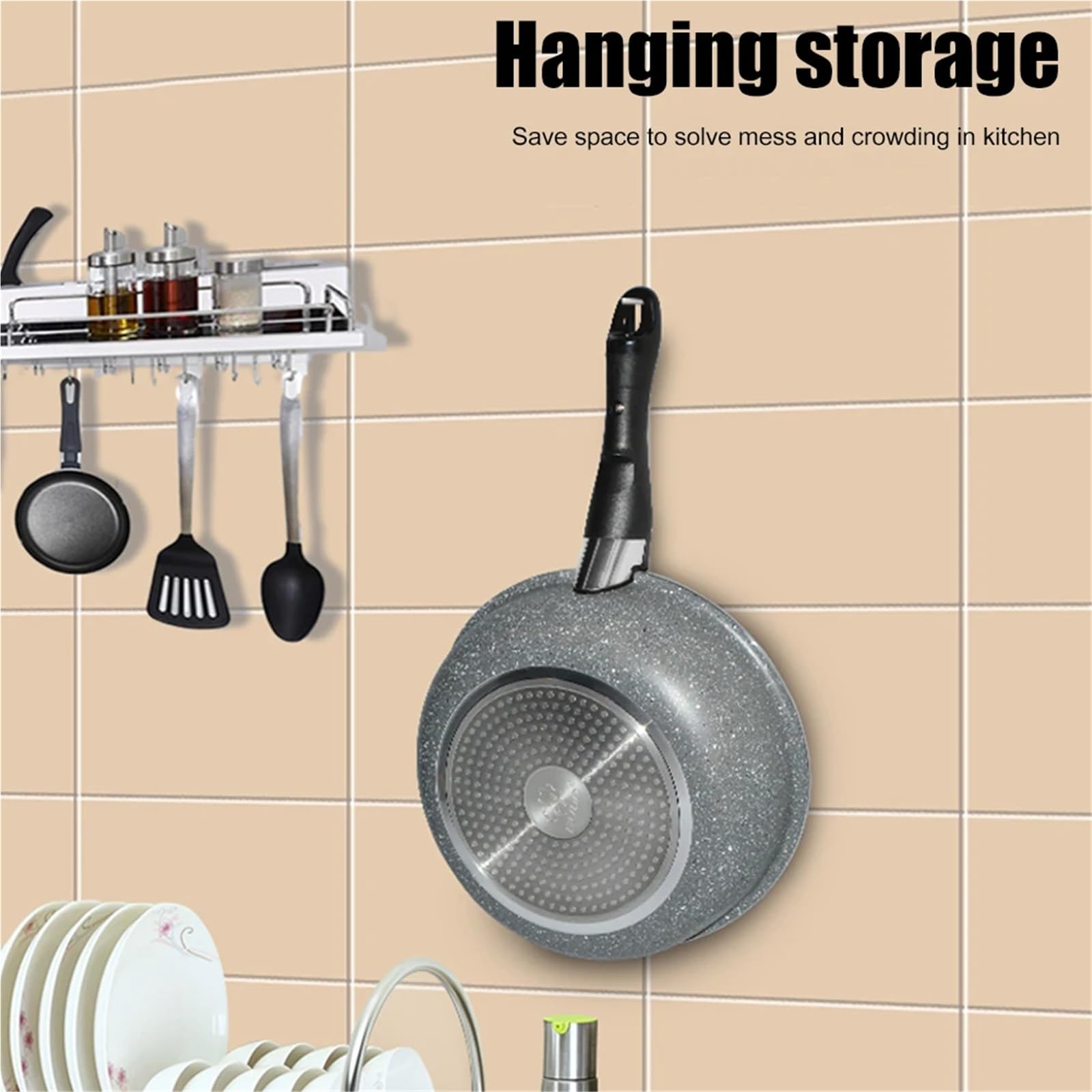 Abnehmbarer Topfgriff, 2 Stück, mehrfarbig, for Pfannen, Töpfe, Küchenkochgeschirr(2pcs)