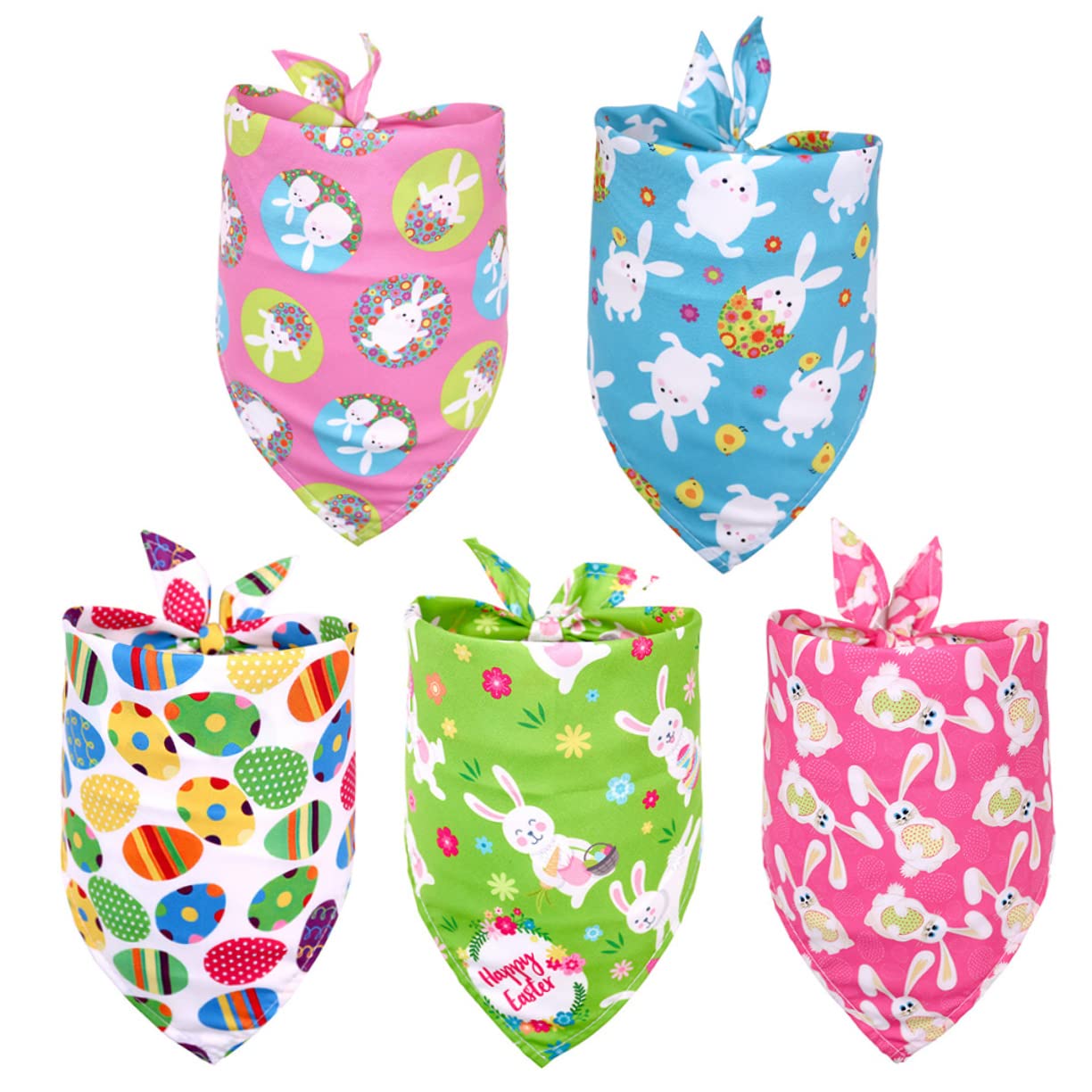 BESPORTBLE 15piezas Bufandas De Pascua para Mascotas Diseño De Caricatura Bandanas Lavables para Perros y Gatos Accesorios Coloridos para Celebrar La Fiesta