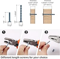 Vista 7 de Amerdeco - Paquete de 10 tiradores en bronce champán para armarios con orificio central de 5 pulgadas (128 mm), tiradores para armarios de cocina