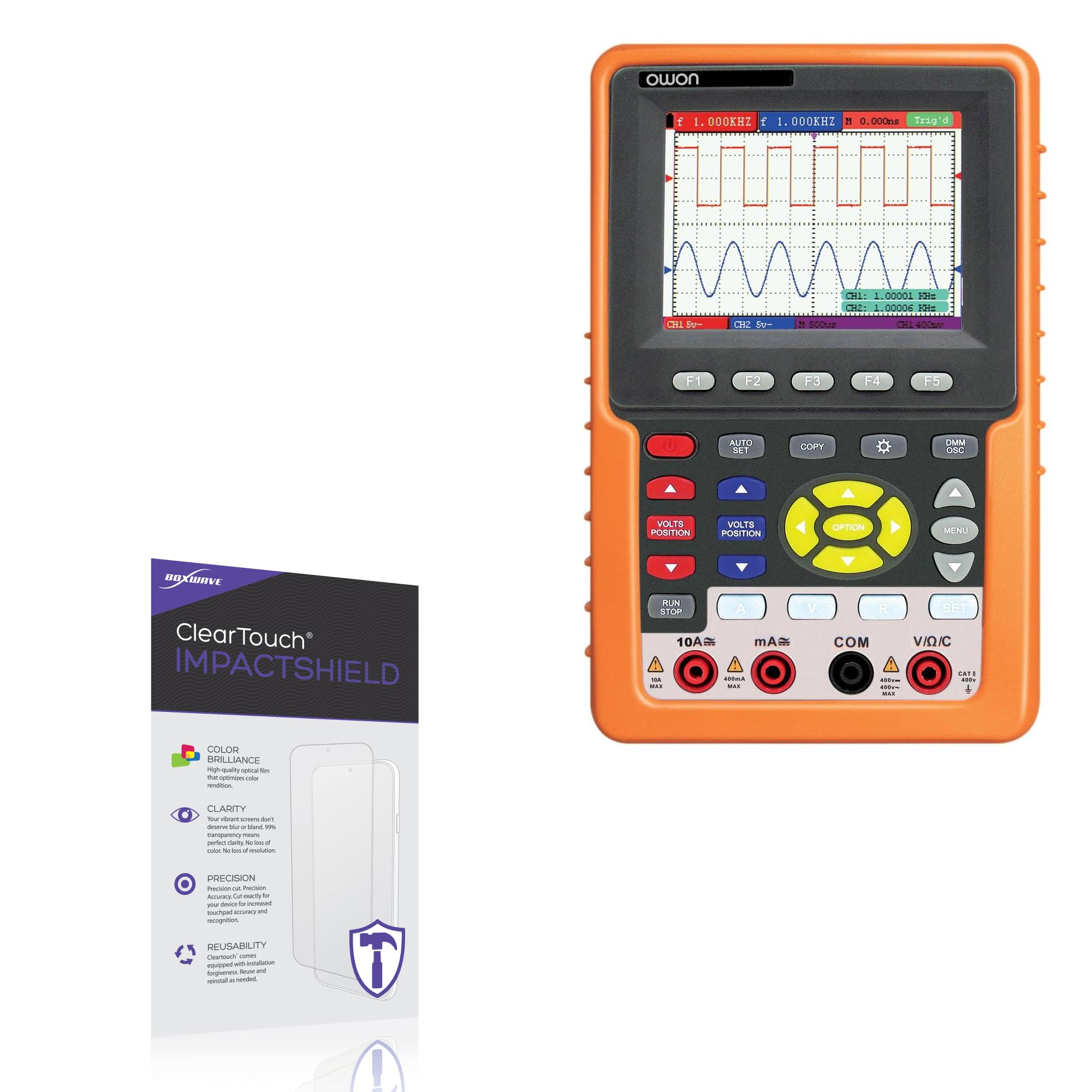 BoxWave Screen Protector Compatible with Owon HDS3102M-N - ClearTouch ImpactShield (2-Pack), Impenetrable Screen Protector Flexible Film