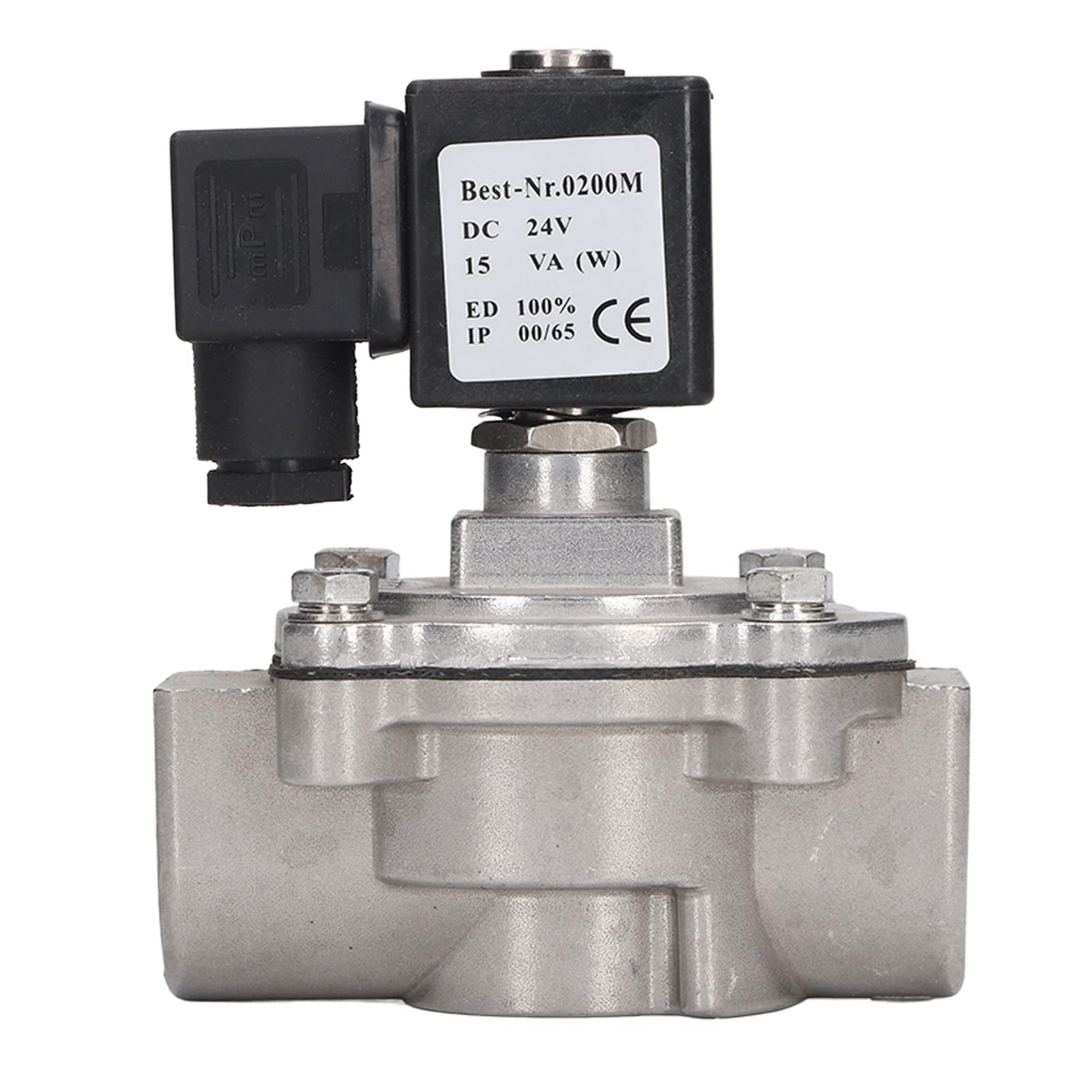 Electric Solenoid Valve, DC24V Electromagnetic Pulse Valve 1.19in Straight Through Exquisite for Chemical Industry