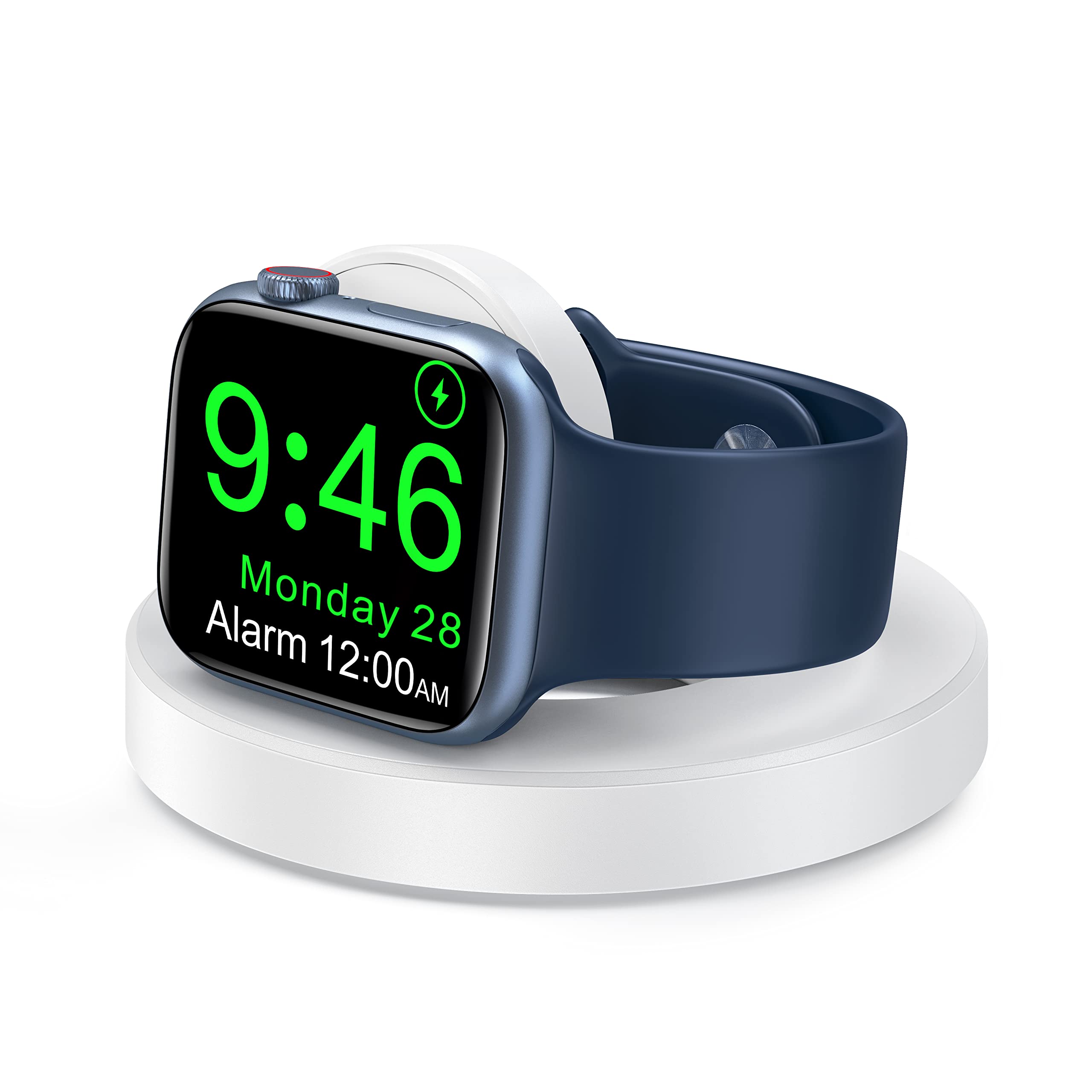 ZAPOGOUpgrade Charger Stand for Apple Watch, Portable Magnetic Wireless Foldable Watch Charger Dock with Charging Cord, Supports Nightstand Mode, Compatible with iWatch Series 9 8 7 SE 6 5 4 3 2