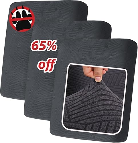 YEMYHOM Fundas de cojín individuales elásticas para sofá, fundas de cojín suaves de repuesto con patrón de rayas, protector de muebles con parte