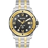 Men's Marine Star 'Series A' Two-Tone Stainless Steel Watch, Black Dial, 3 Hand Model: 98D175