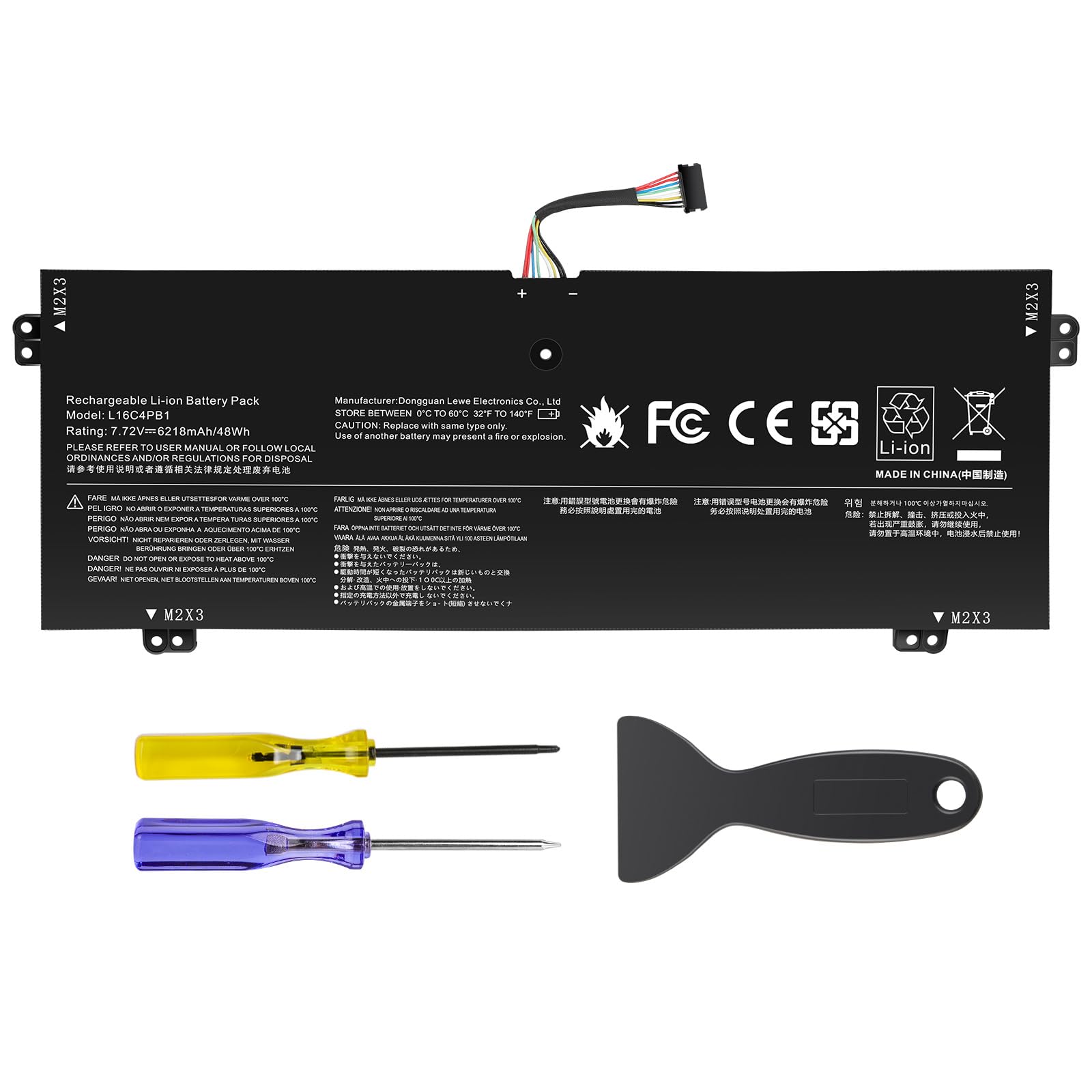 ASUNCELL 7.72V/48Wh L16C4PB1 Batteria per computer portatile per Lenovo Yoga 720-13.3" Series Yoga 720-13IKB Yoga 730-131WL Yoga 730-13lKB, L16C4PB1 L16L4PB1 L16M4PB1 5B10M52738