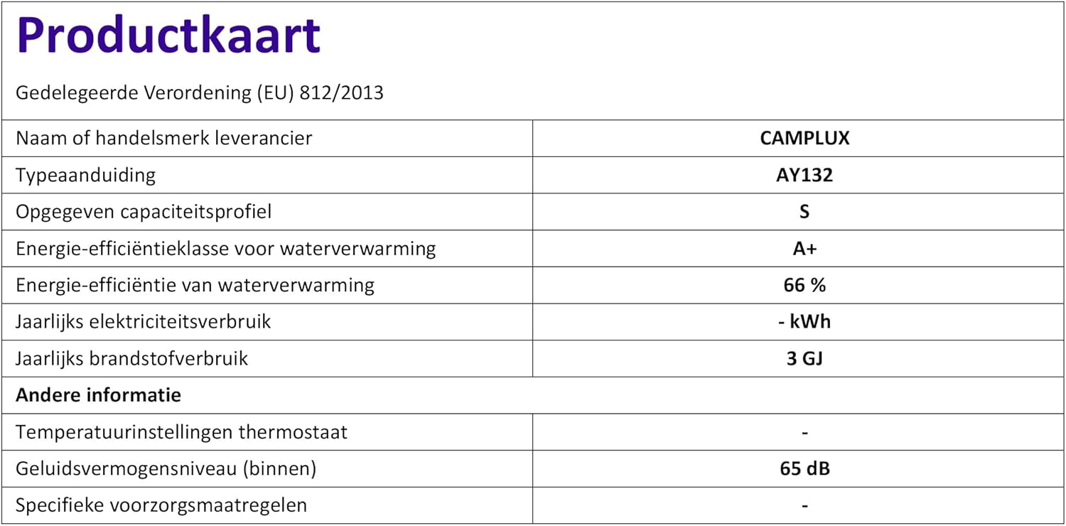 CAMPLUX Tankless Water Heater Outdoor, 1.32 GPM Portable Propane Camping Water Heater, 5L, AY132, White