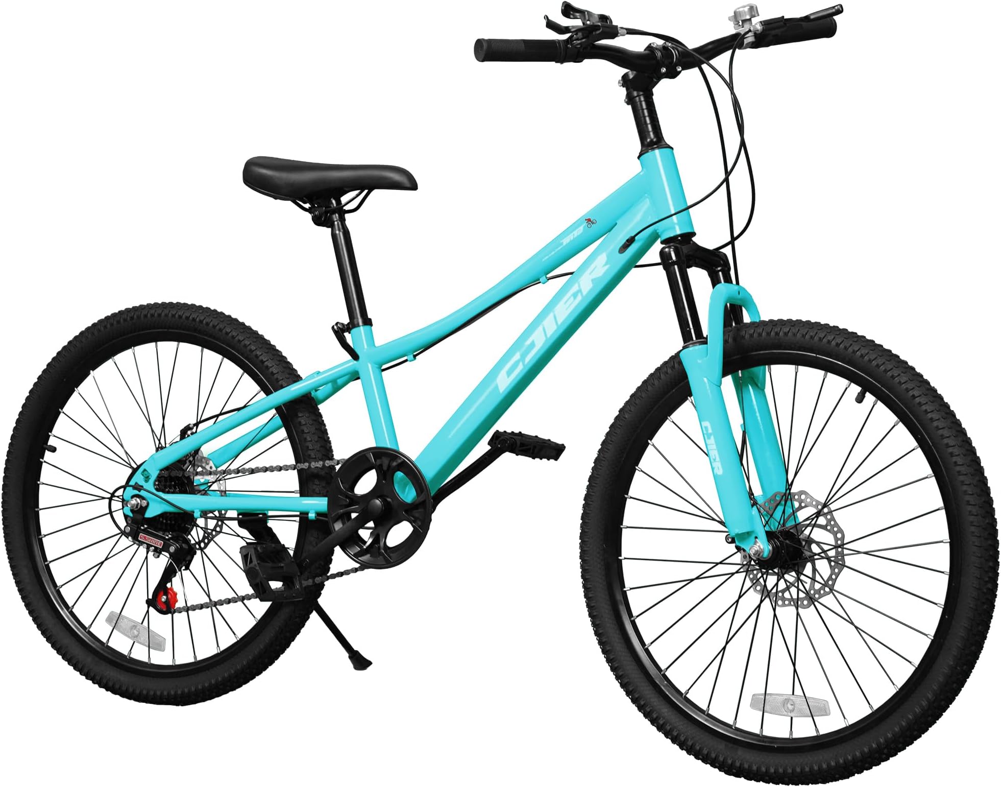 20/24 Inch Kids Mountain Bike, 7 Speeds, Bike for Kids 6-14, Boys & Girls Bike with Suspension Fork, Dual-Disc Brake, Anti-Slip Tires, Multi Color