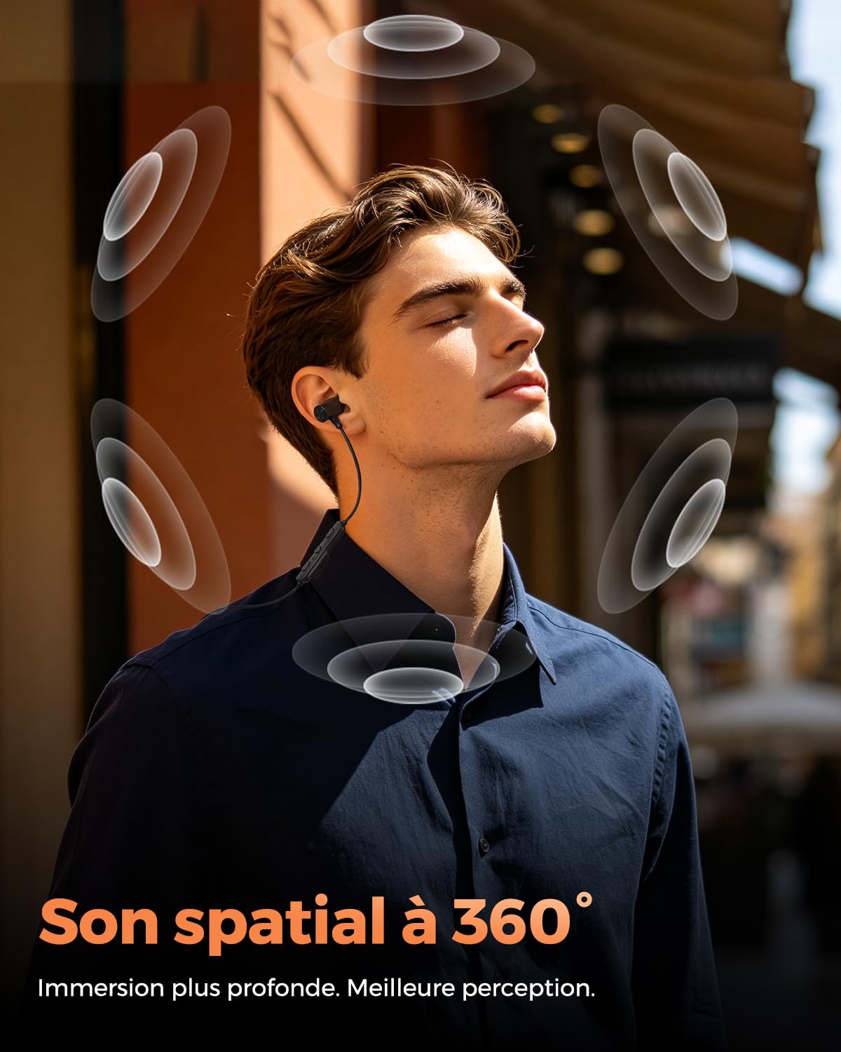 truefree HD-200 Écouteurs Bluetooth in-Ear Tour de Cou Magnétiques, Casque Bluetooth 6.0, 11mm Double Aimant, Son 360°, Appels IA Clairs, 20h Autonomie, IP67 Étanche, Mode Jeu, Double Connexion