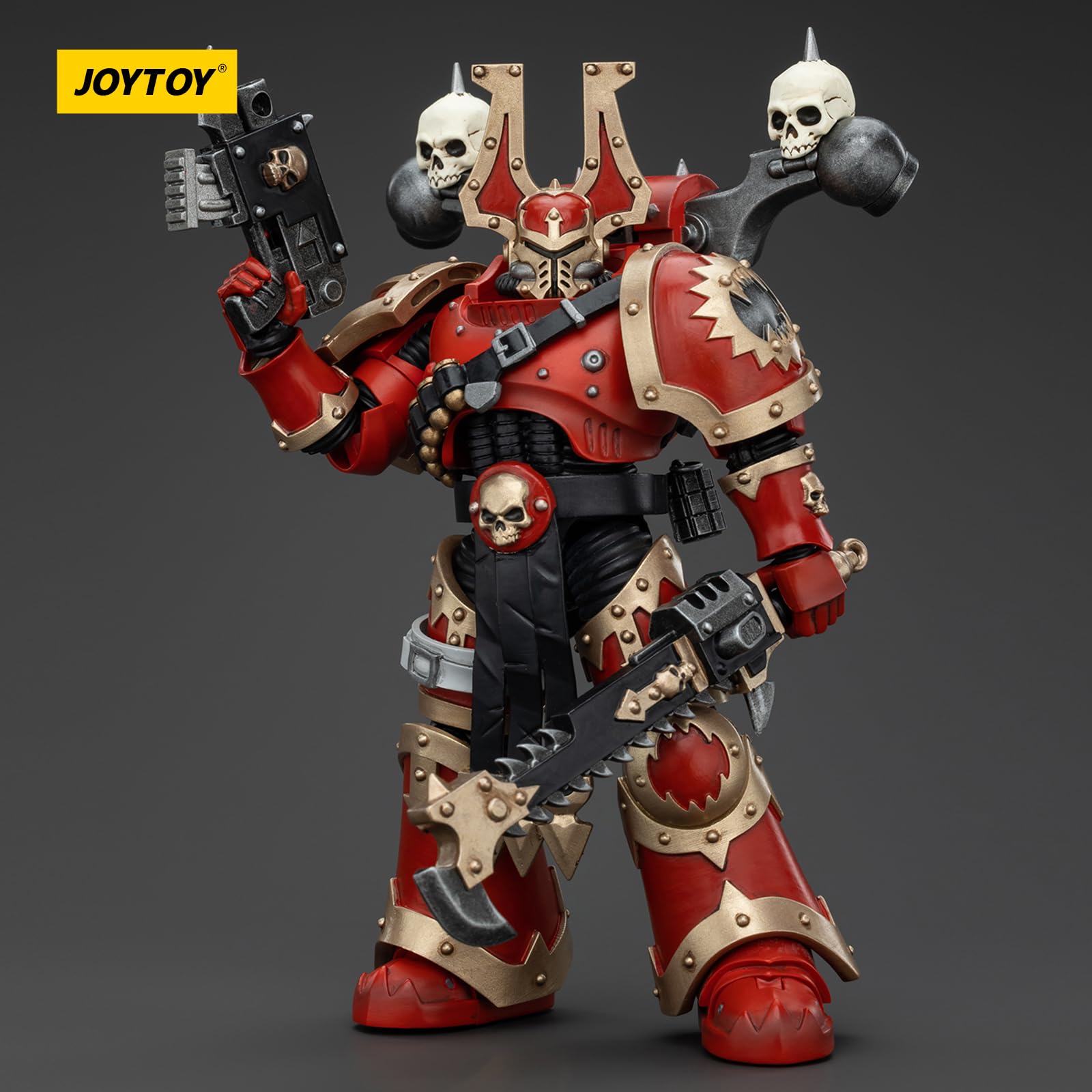 JOYTOY Warhammer 40k World Eaters, World Eaters Khorne Berzerker 2 1/18 Action Figure, Dedicated To You Who Love Collecting - Image 4