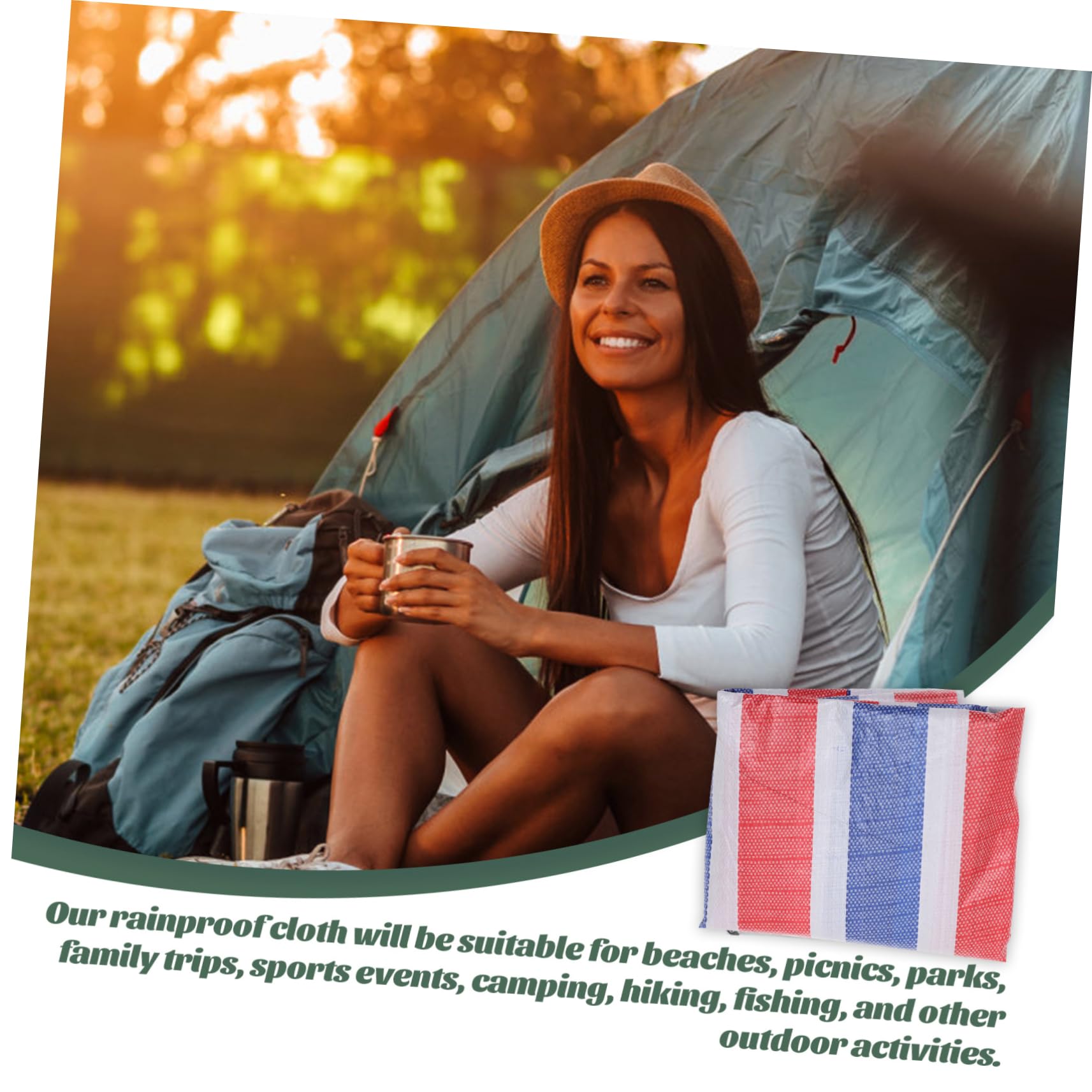 Sosoport Camping Tarp Lightweight Outdoor Cover for Tents Windproof and for Backpacking and Equipment