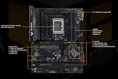 Miniatura 4 de Micro Center Intel Core i7-13700K Procesador de escritorio 16 (8P+8E) núcleos de hasta 5.4 GHz desbloqueado con ASUS TUF Gaming Z790-Plus WiFi D4