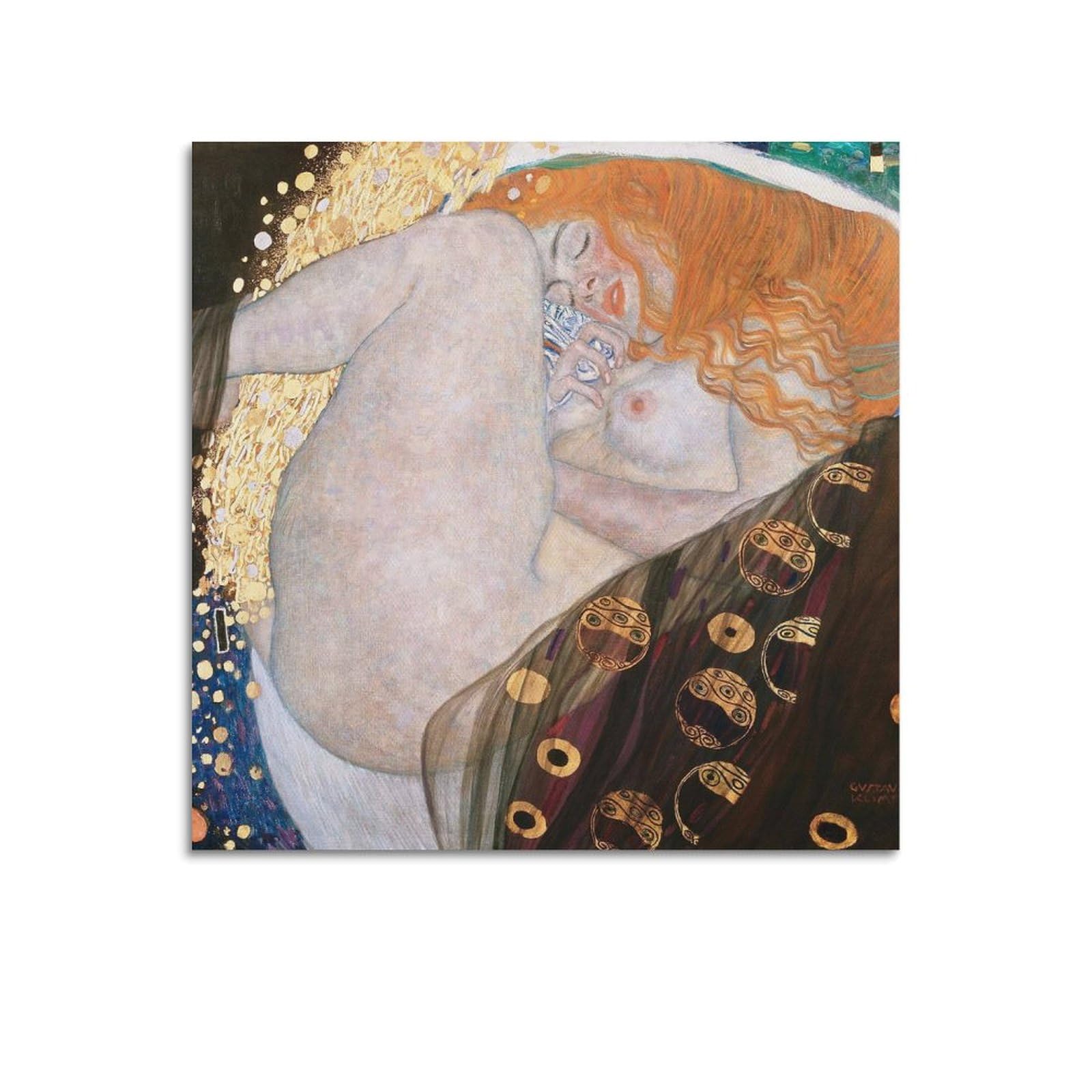 KANGZENG Gustav Klimt Painter Works (Danae) Art Posters Art Canvas Painting Decor Wall Print Photo Home Modern Decoratives 28x28inch(70x70cm)