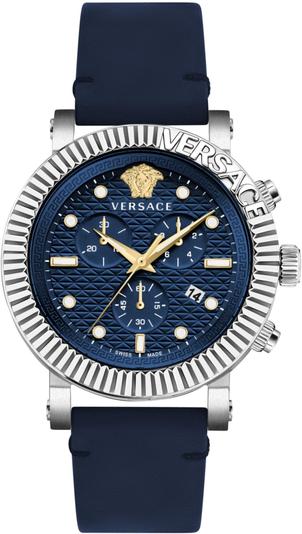 Versace V-Chrono Classic Collection Luxury Mens Watch Timepiece