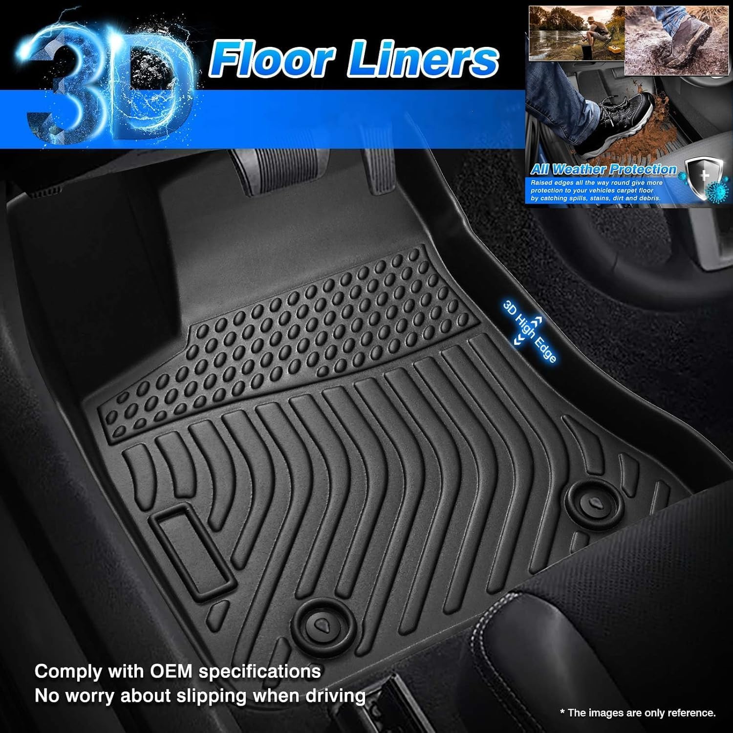 Cartist Floor Mats and Cargo Liner Fit for BMW 5 Series G60 (530i/530i xd/540i/540i xd) 2024 2025 All Weather Floor Mat G60 Accessories Heavy Duty Carpet Protection - Image 2