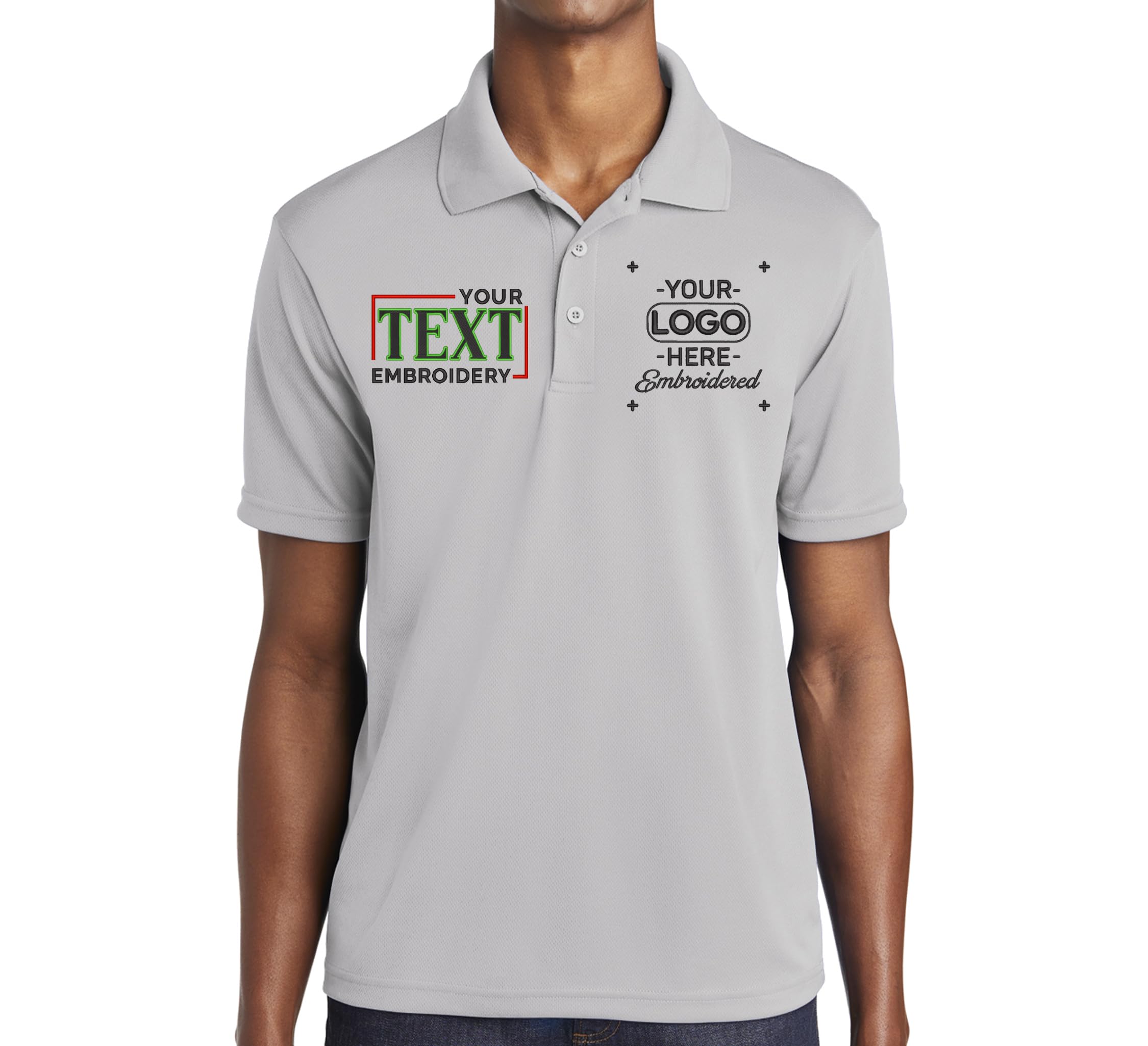 Custom Polo Shirt Personalized Embroidered Text