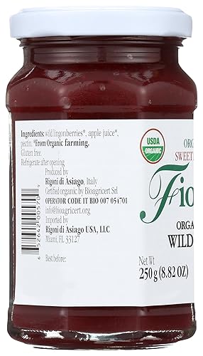 Miniatura 4 de Rigoni Di Asiago Fiordifrutta - Crema para untar de frutas, bayas silvestres, orgánica, 8.82 onzas