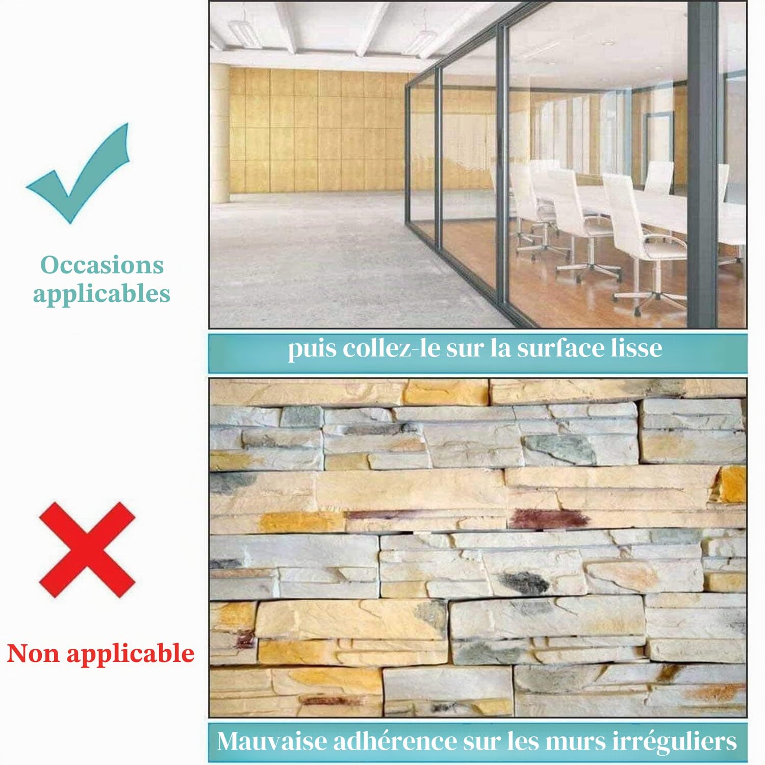 Papier Tableau Blanc Magnétique, 100×200cm Adhesif Tableau Blanc Effacable Autocollant, Avec Marqueur et Effaceur Magnétique, Tableau Aimanté Mural Film pour surfaces lisses