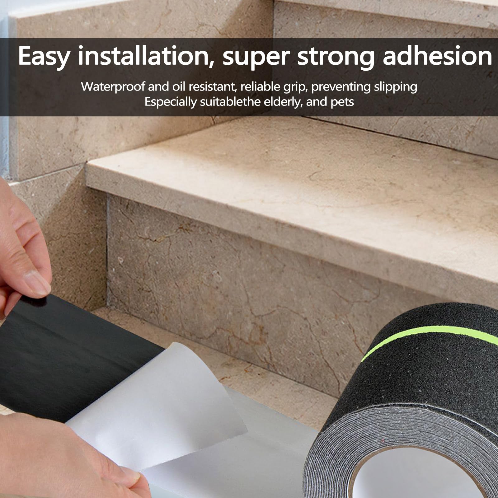 Huakaile Glow in the Dark Tape Anti Slip Grip Tape, 3.93" x 16.4Ft luminous reflective Tape - Image 4