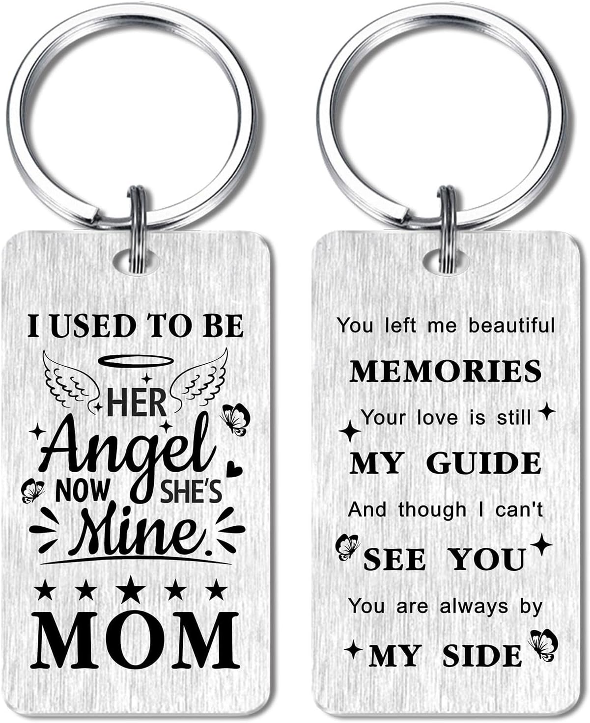 Jzxwan Memorial Gifts for Loss of Mom, Sympathy Keychain for Loss of Mother, Mom Memory Key Chain, Mother Remembrance Gifts Ideas, Grieving Present for Losing Mommy