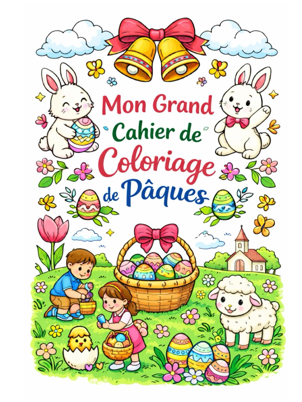 Mon Grand Cahier de Coloriage de Pâques pour s'amuser de 4 à 8 ans