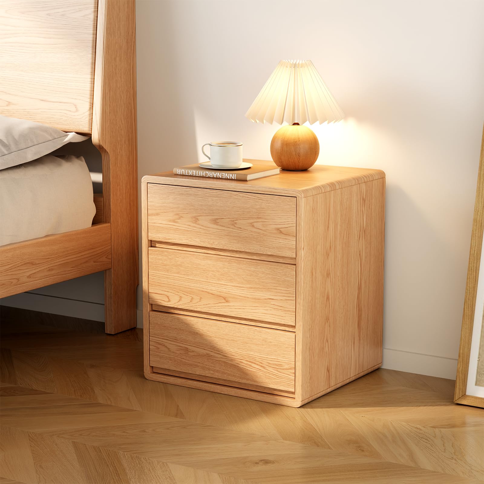 Amazon.co.jp: Mangowood ナイトテーブル 木製 サイドテーブル サイド