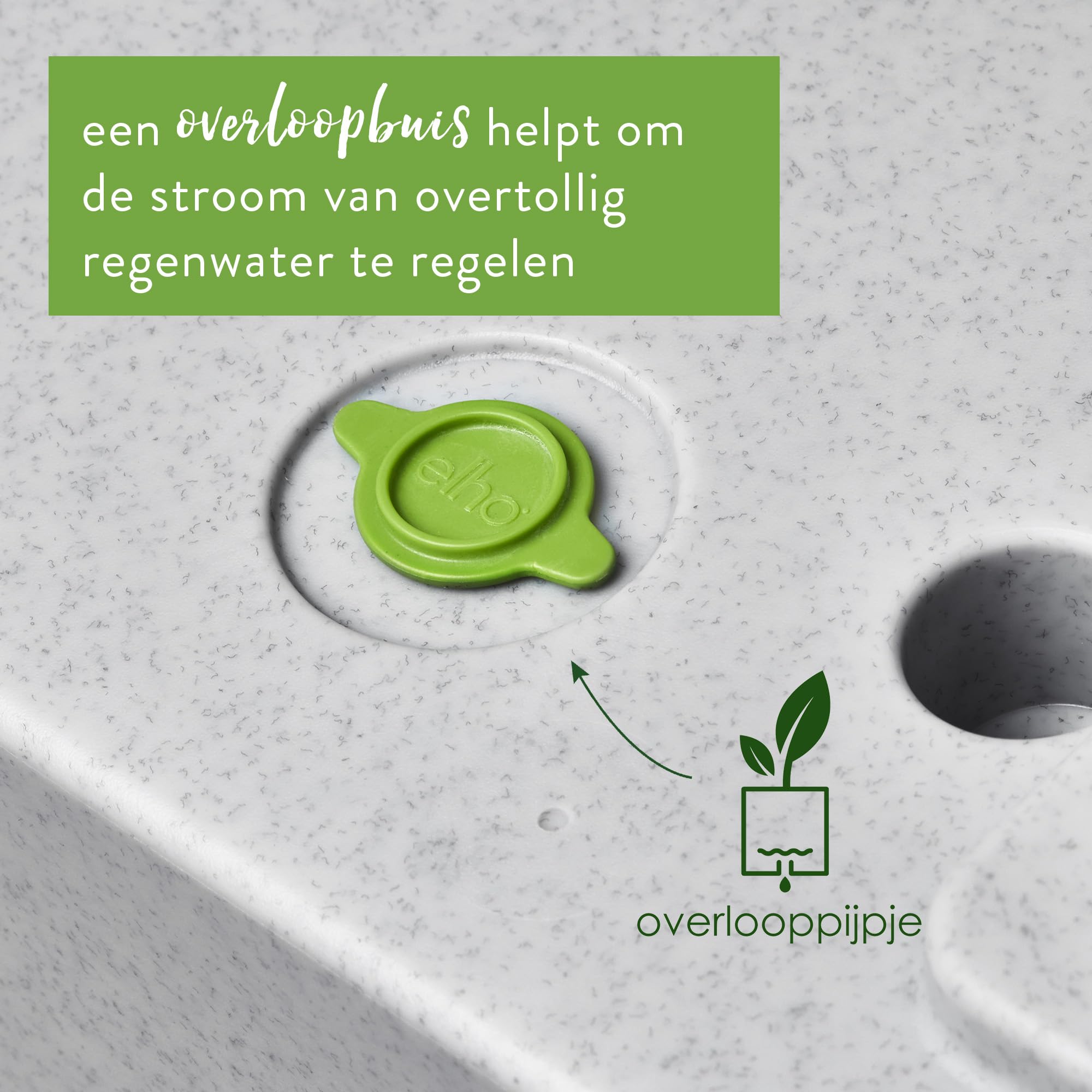 Elho Bloempot Vivo Next Lang 60cm wit