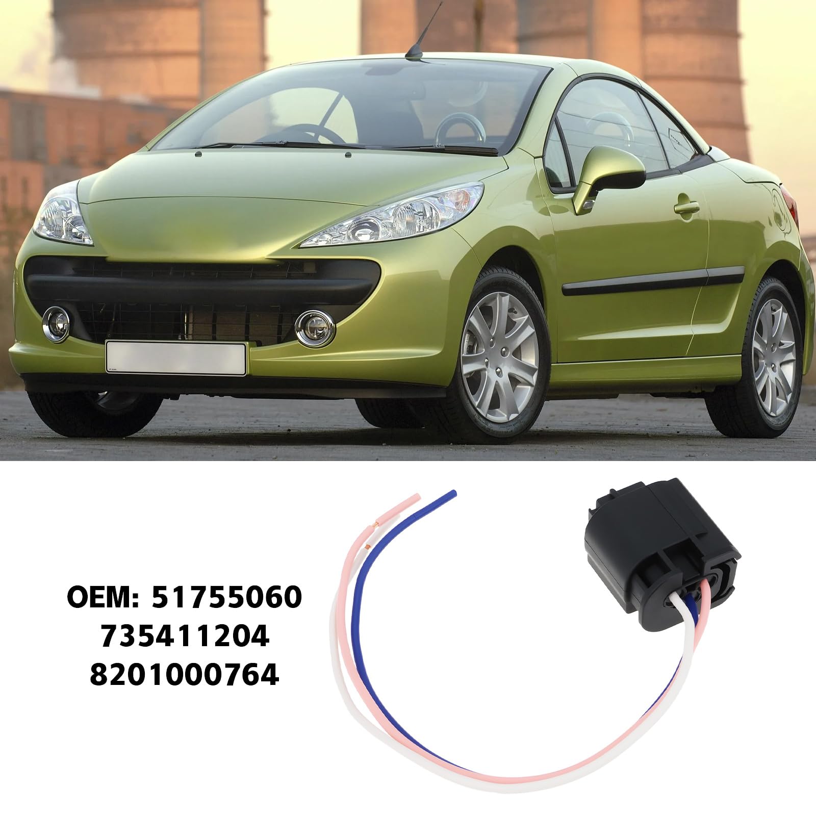 2 szt. 3-pinowe złącze okablowania czujnika parkowania 51755060 kompatybilna z Peugeot