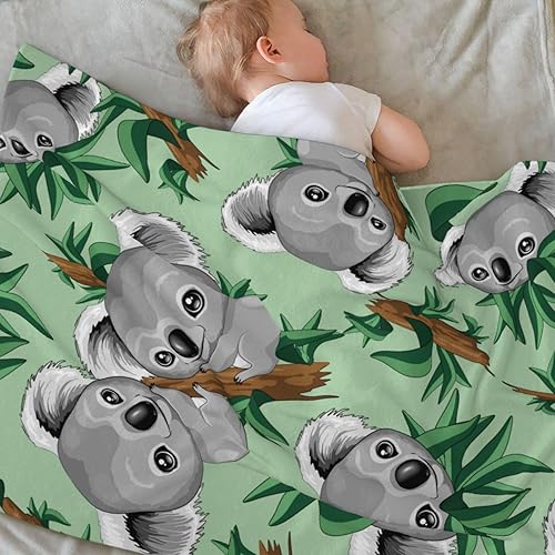 Miniatura 5 de Lindas mantas de koala para bebé, manta suave y cálida de felpa para recién nacidos, niñas y niños, 30 x 40 pulgadas