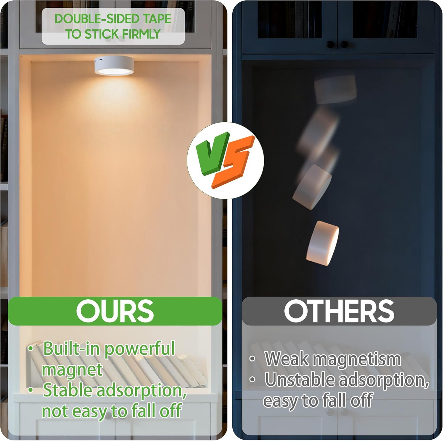 10L0L Universal Golf Cart Dome Light for EZGO Club Car Yamaha UTV, Wireless Lighting USB Rechargeable L E D Touch Car Dome Light Can Stick Anywhere, Great Golf Gifts (White) (2, RGB White)