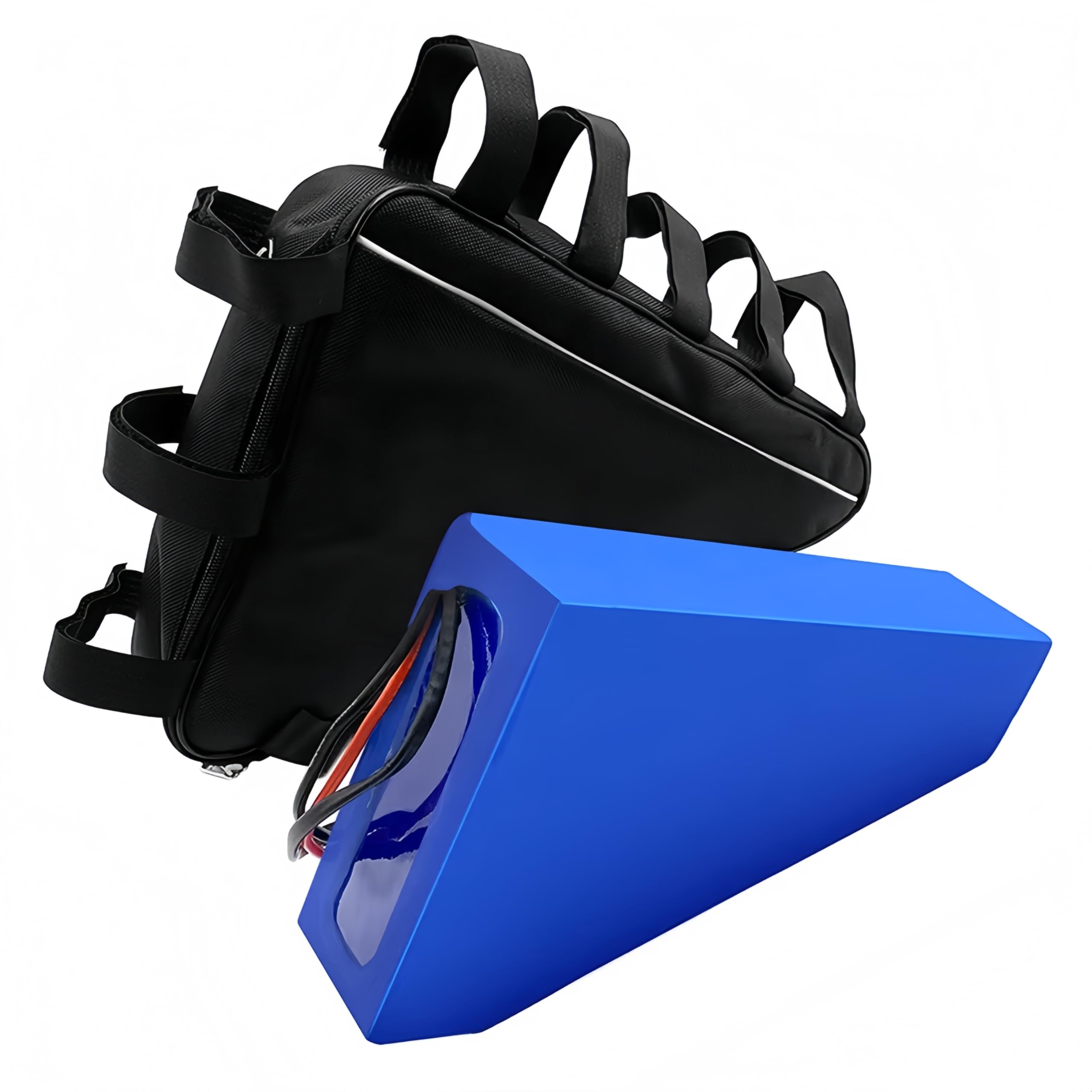 Batterie pour VéLo éLectrique 72V, 25Ah, 125–220A, Batterie Au Lithium De Forme Triangulaire – La Batterie La Plus Puissante avec Un Taux De DéCharge De 5C Et Un Chargeur De 6A