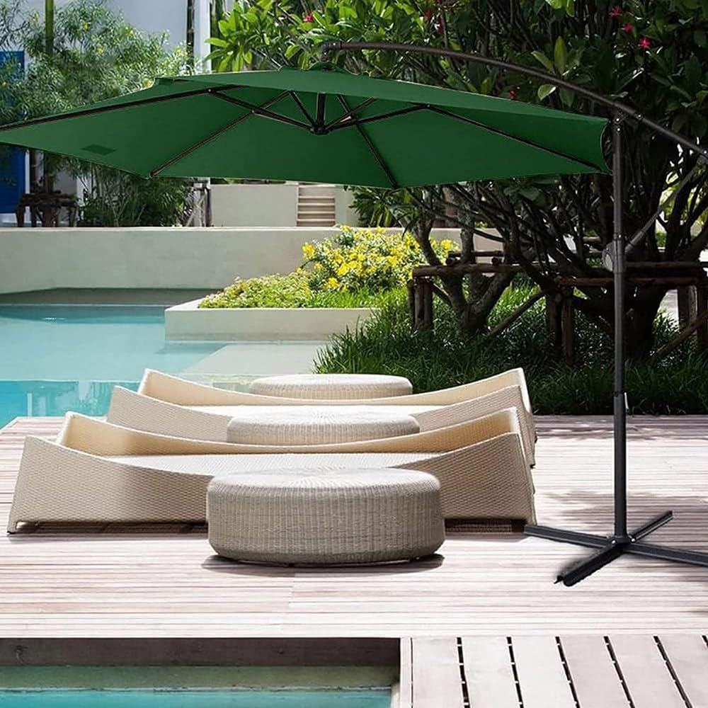 KADEUX Tessuto di Ricambio per Ombrellone, 270cm/300cm Telo di Ricambio per Ombrellone, Copertura per Ombrellone da Giardino 6 Costole/8 Costole, Baldacchino per Parasol (Color : Beige, Size : 2.7