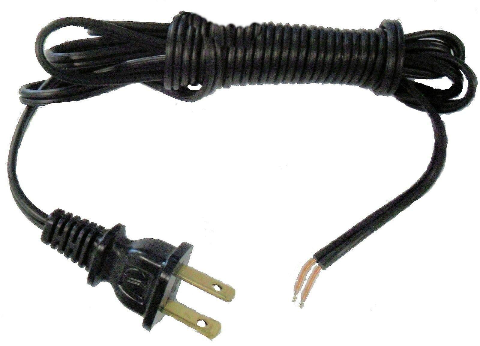 12' Black cord with plug