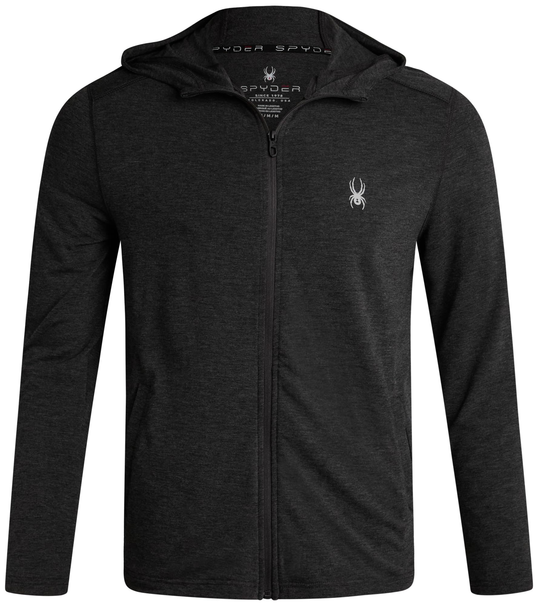 Spyder Mens Athletic Hoodies - Breathable UPF 30+ Full Zip Up Mens Hoodies Moisture Wicking Sweatshirts