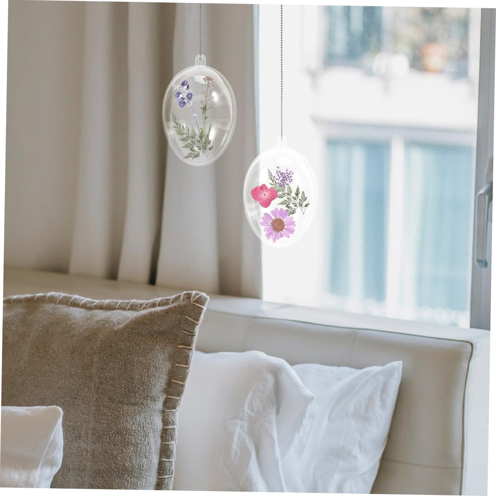 TOPBATHY 3 Juegos Bola Transparente Bola De Acrilico Rellenable con Decoraciones De Su Elección Decoración Fiesta Colgantes Decorativos Decoración Navideña Bolas Claras Acrílico 10 Uds * 3