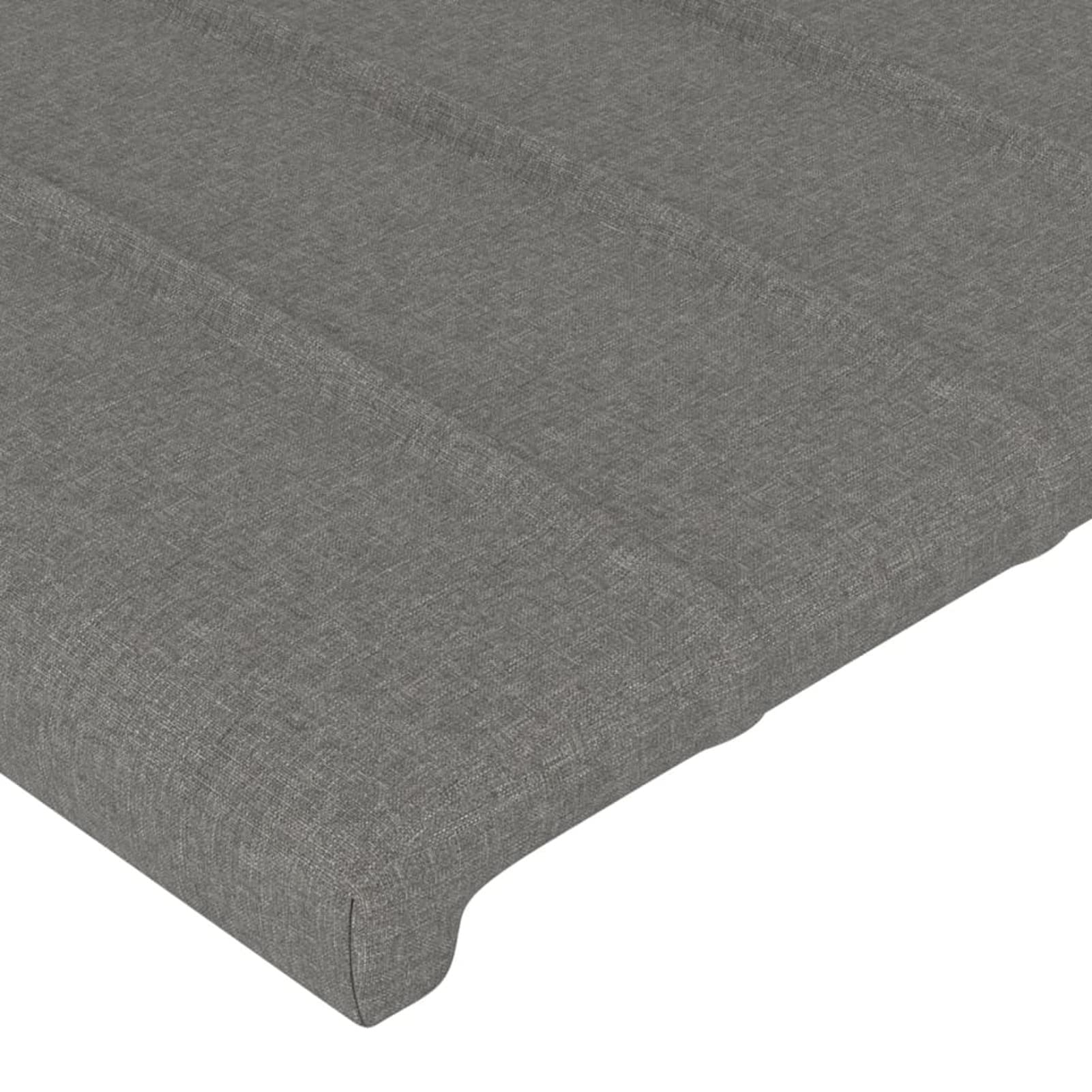 Cabeceros 2 Unidades, Cabezal De Cama, Cabecera para Cama, Cabezales Dormitorios Modernos, Tela Gris Oscuro 72x5x78/88 cm