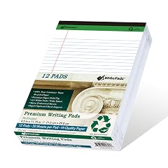 KAISA Thick Legal Pad Premium Writing Pads With Thick Chipboard Back Support Wide Ruled 8 5x11 inch 20lb