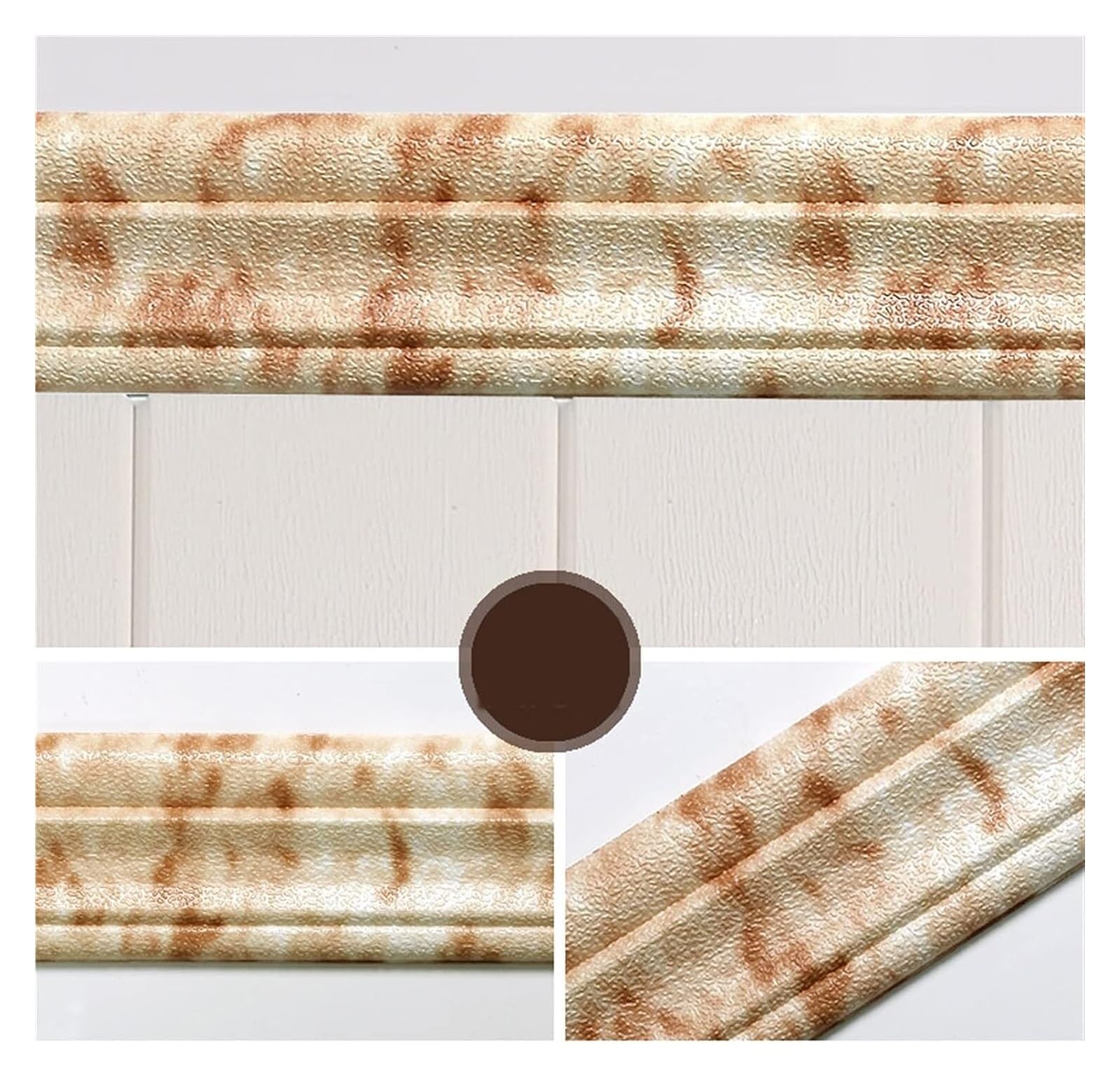 Cvhfhjtg Grün Self Adhesive Wallpaper, Self Adhesive 3D Border Wall Decor, 15Ft Wallpaper Panels Peel Off And Stick For Bathroom/Living Room Ceiling Door Frame Waist Line(Grün)