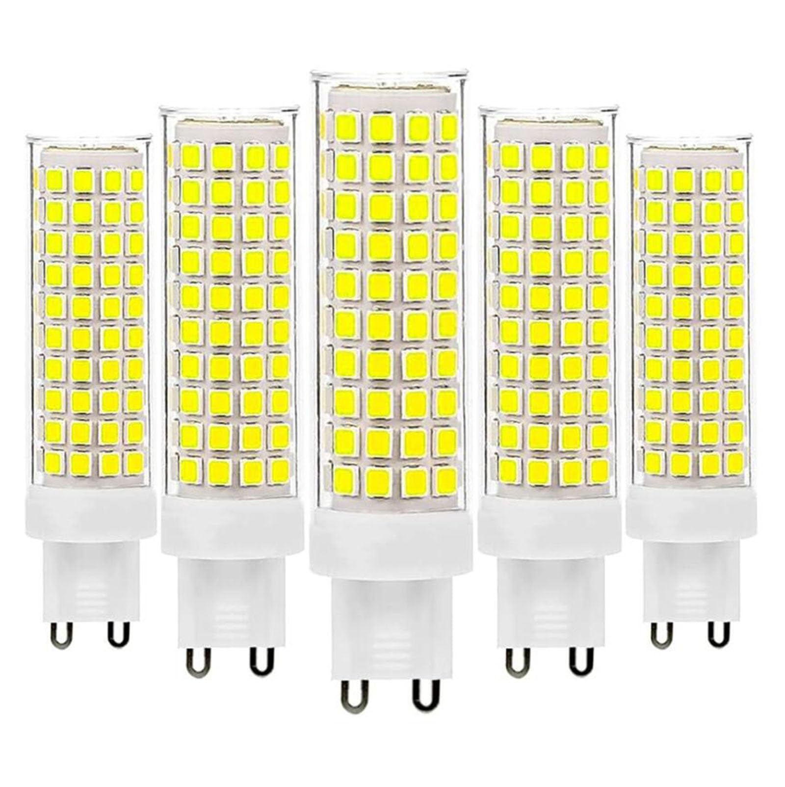 Lampadine LED G9 luce fredda 6000k 15W Sostituzione 150W Risparmio energetico Senza sfarfallio Per illuminazione domestica lampadari plafoniere camera letto cucina(5pack)